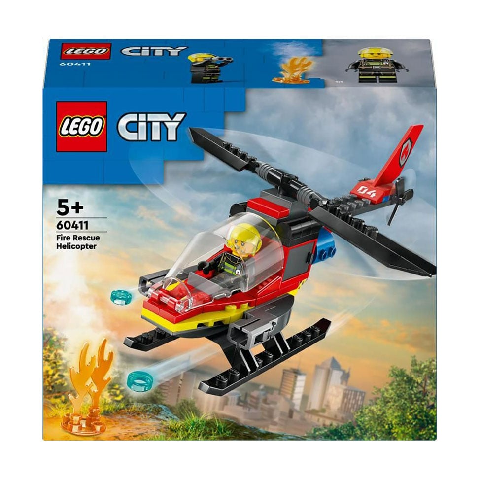 

Конструктор LEGO City Пожежний рятувальний гелікоптер, 85 деталей, від 5 років (60411)
