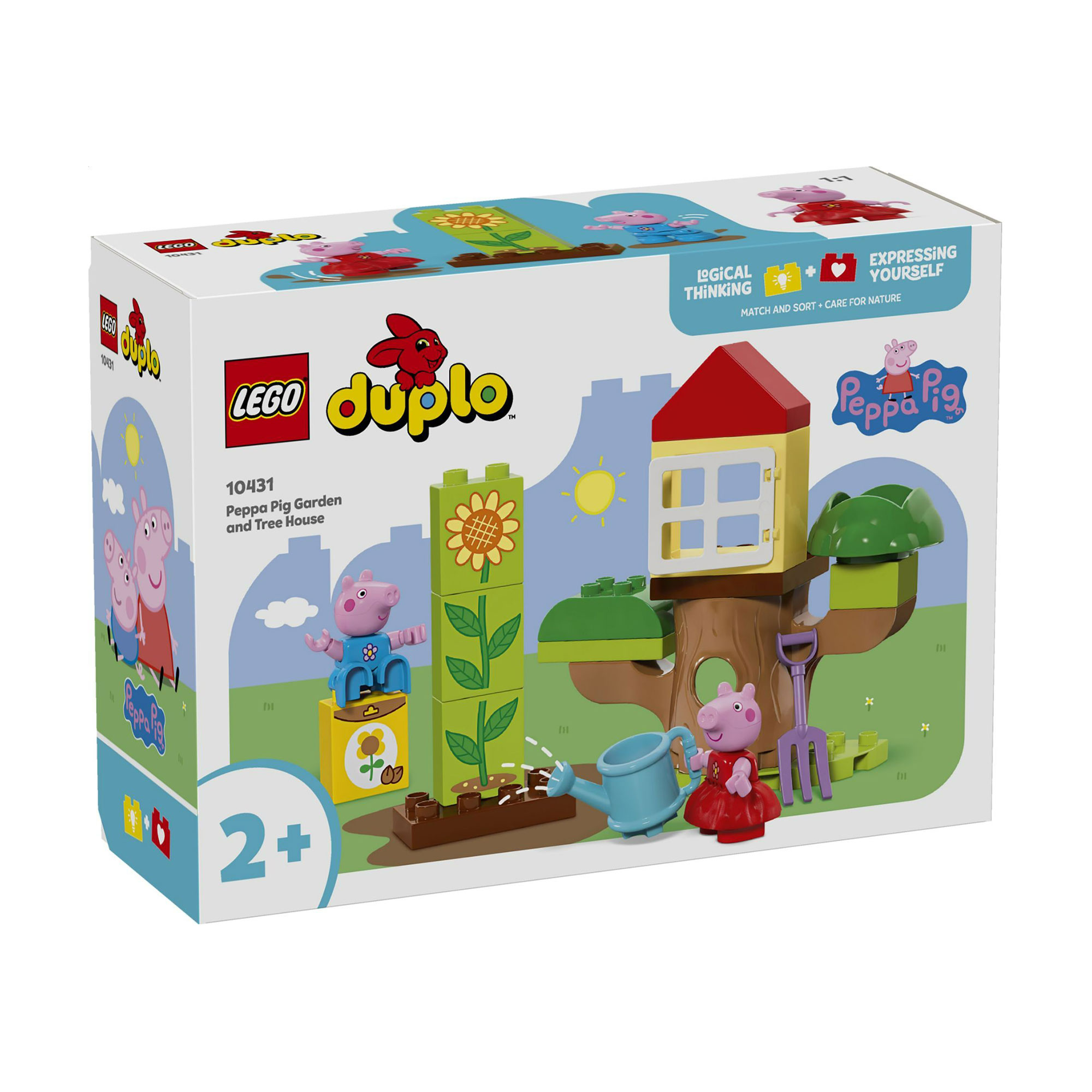 

Конструктор LEGO Duplo Peppa Pig Сад і будиночок на дереві Пеппи, 20 деталей, від 2 років (10431)