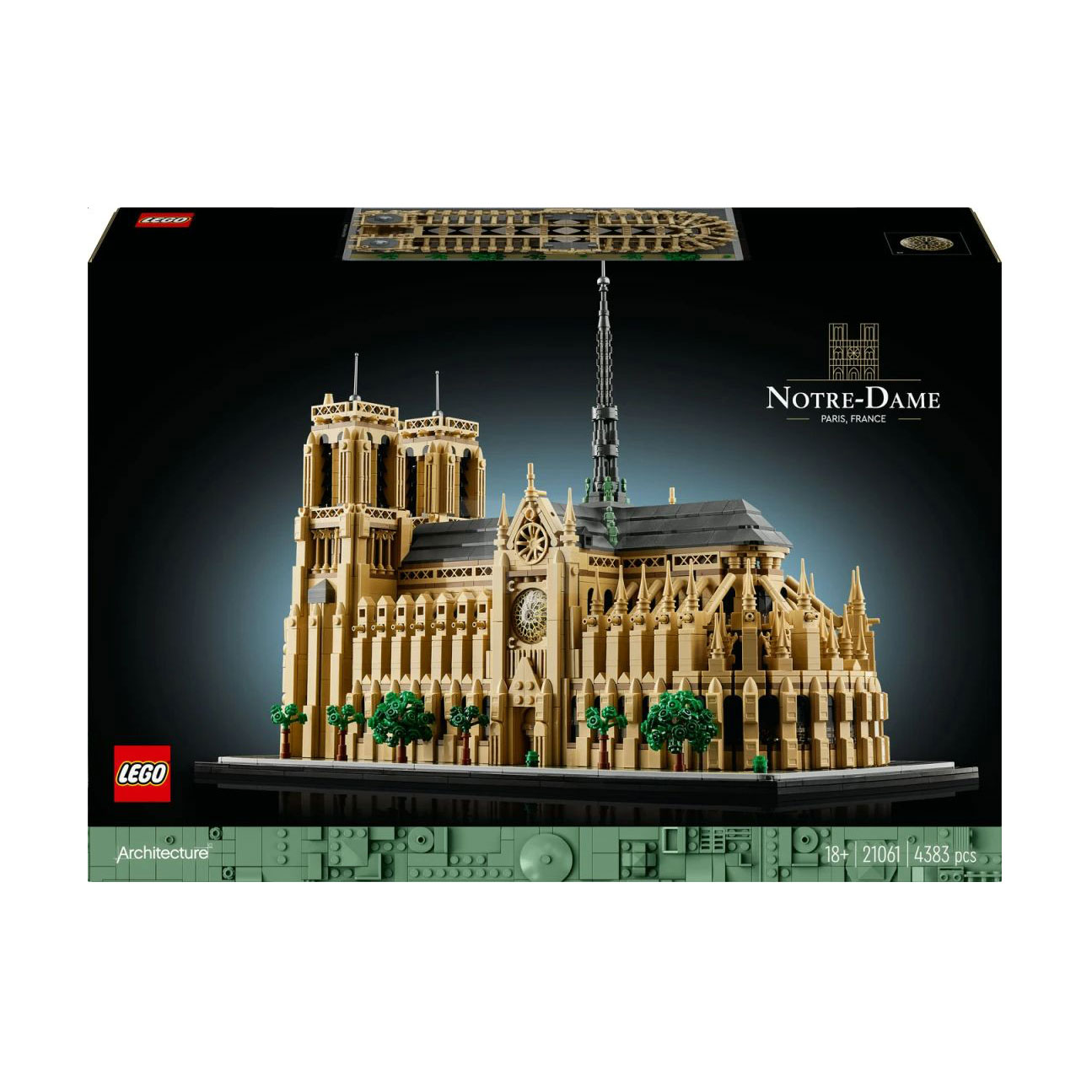 

Конструктор LEGO Architecture Нотр-Дам-де-Парі, 1383 деталей, від 18 років (21061)
