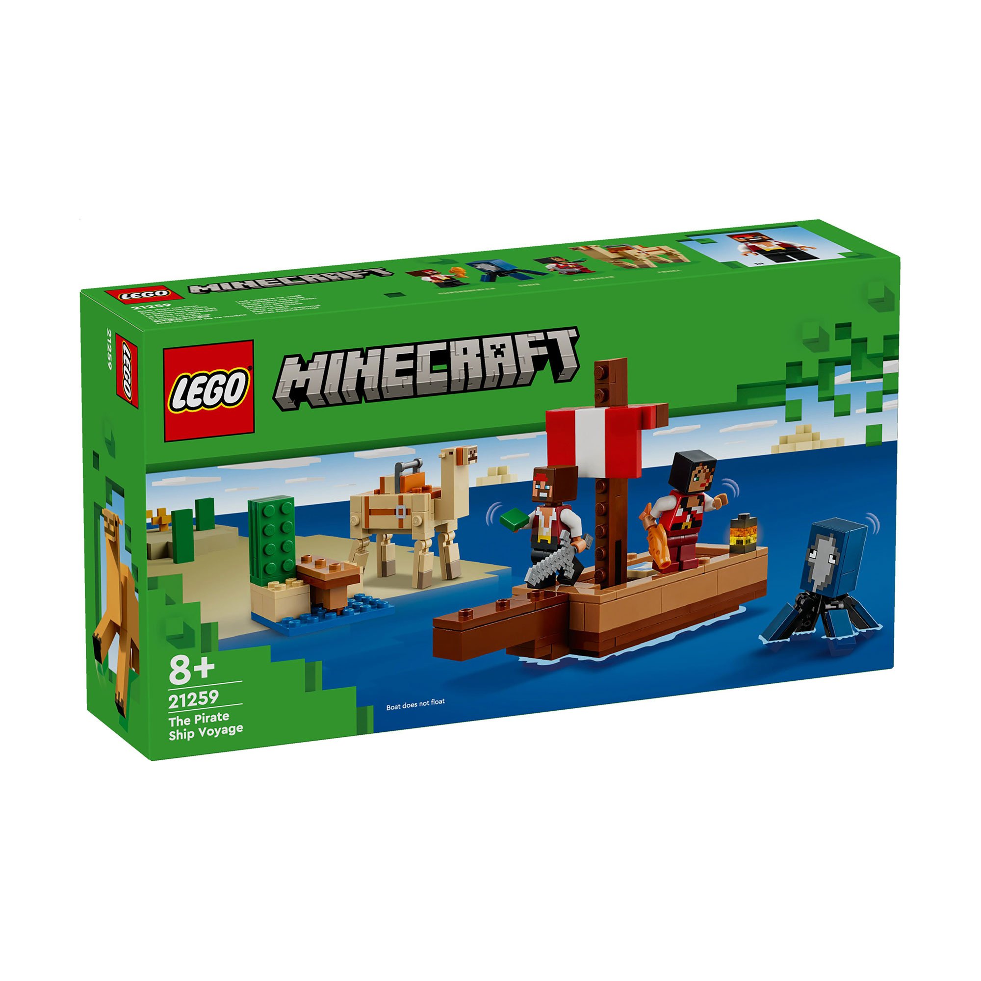 

Конструктор LEGO Minecraft Подорож на піратському кораблі, 166 деталей, від 8 років (21259)