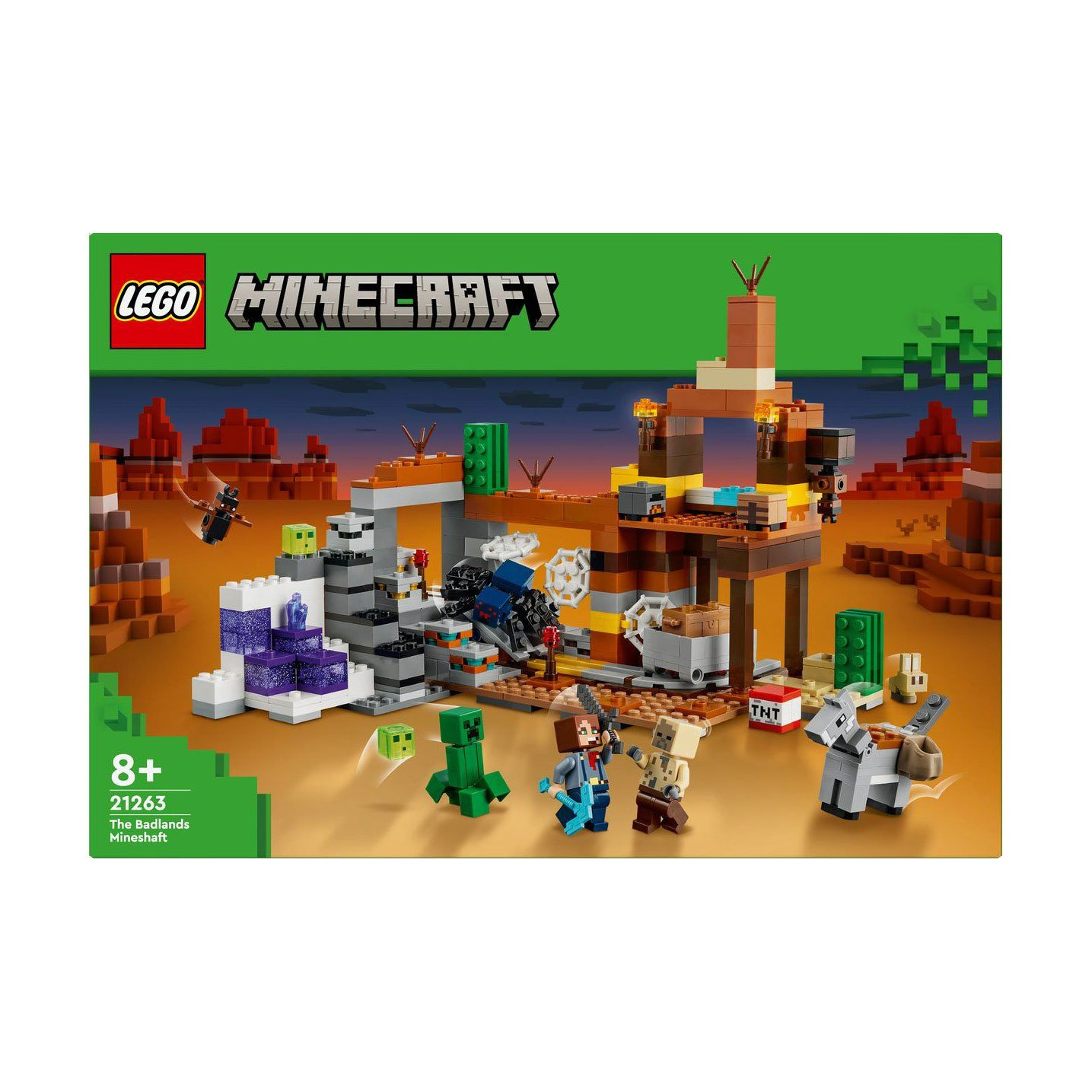 

Конструктор LEGO Minecraft Покинута шахта у безплідних землях, 538 деталей, від 8 років (21263)