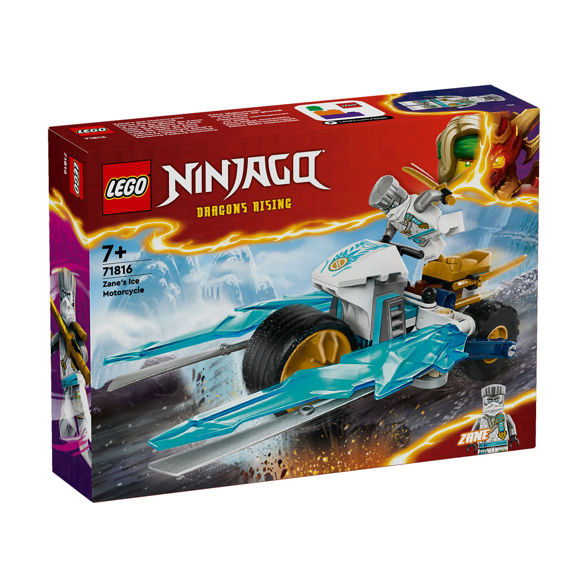 

Конструктор LEGO Ninjago Крижаний мотоцикл Зейна, 84 деталі, від 7 років (71816)