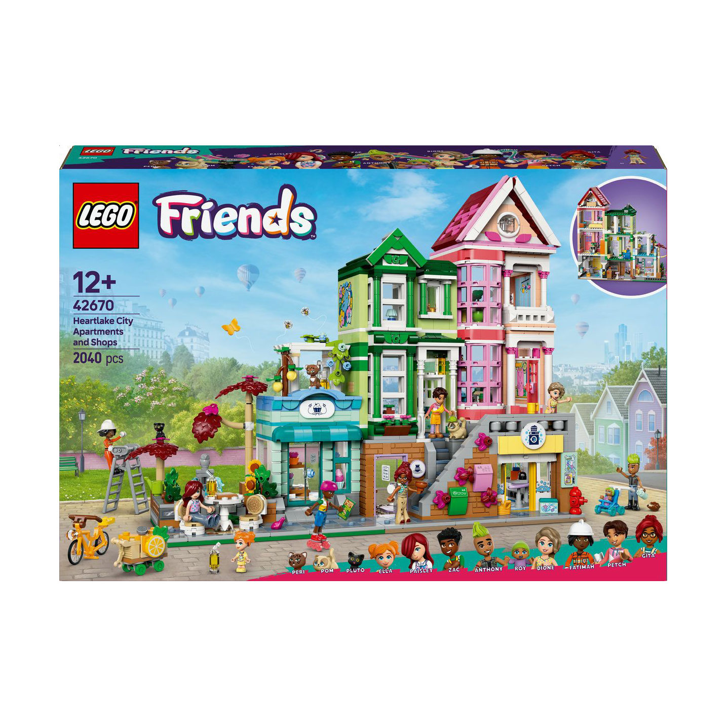 

Конструктор LEGO Friends Хартлейк-Сіті. Квартири і крамниці, 2040 деталей, від 12 років (42670)