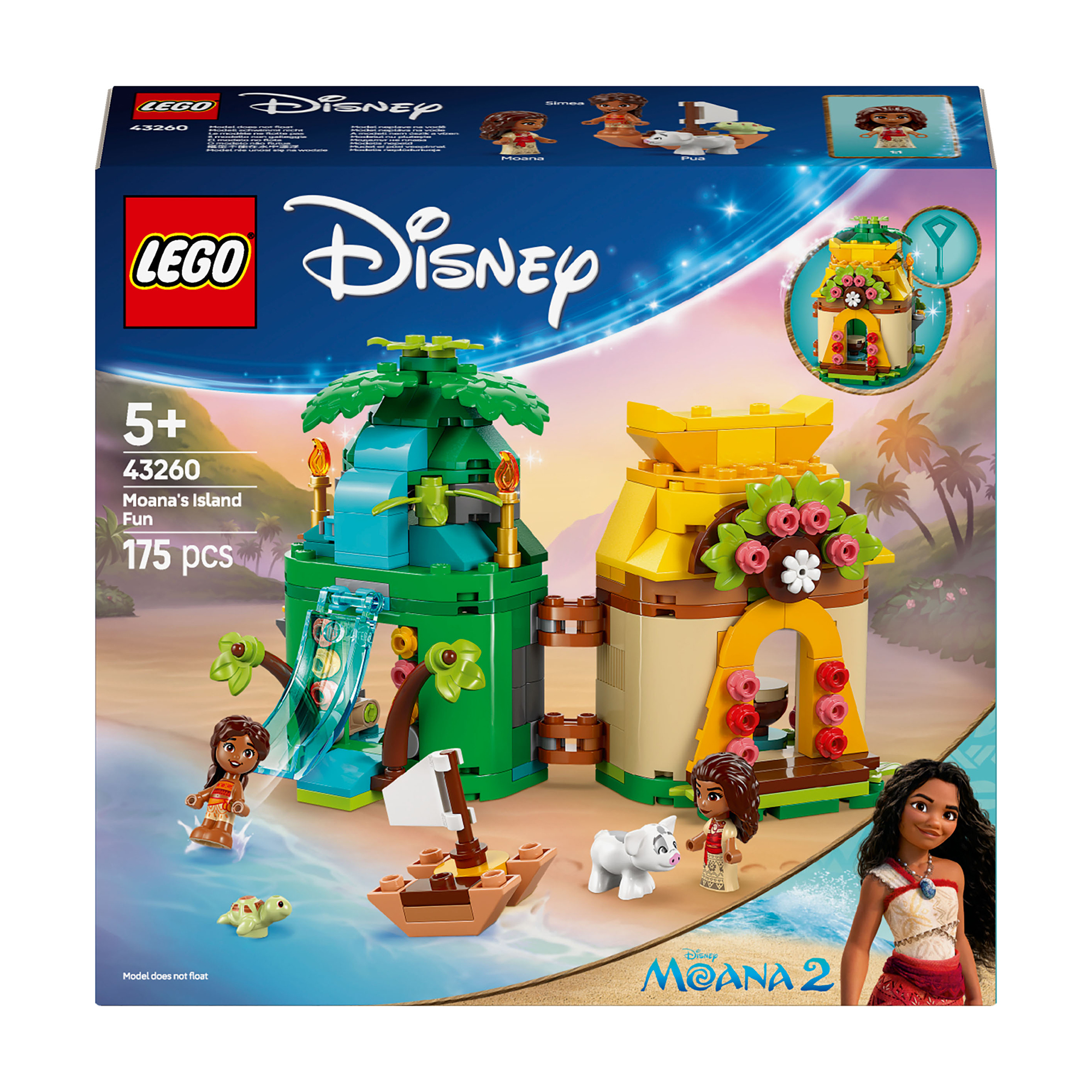 

Конструктор LEGO Disney Острівні розваги Ваяни, 175 деталей, від 5 років (43260)