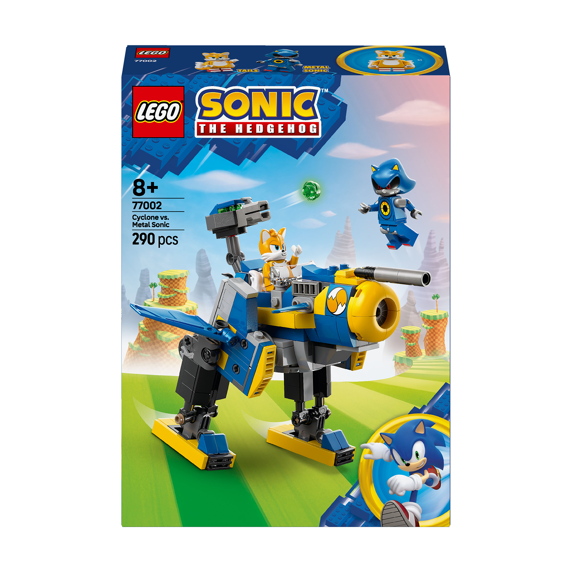 

Конструктор LEGO Sonic The Hedgehog Cyclone vs. Metal Sonic, 290 деталей, від 8 років (77002)