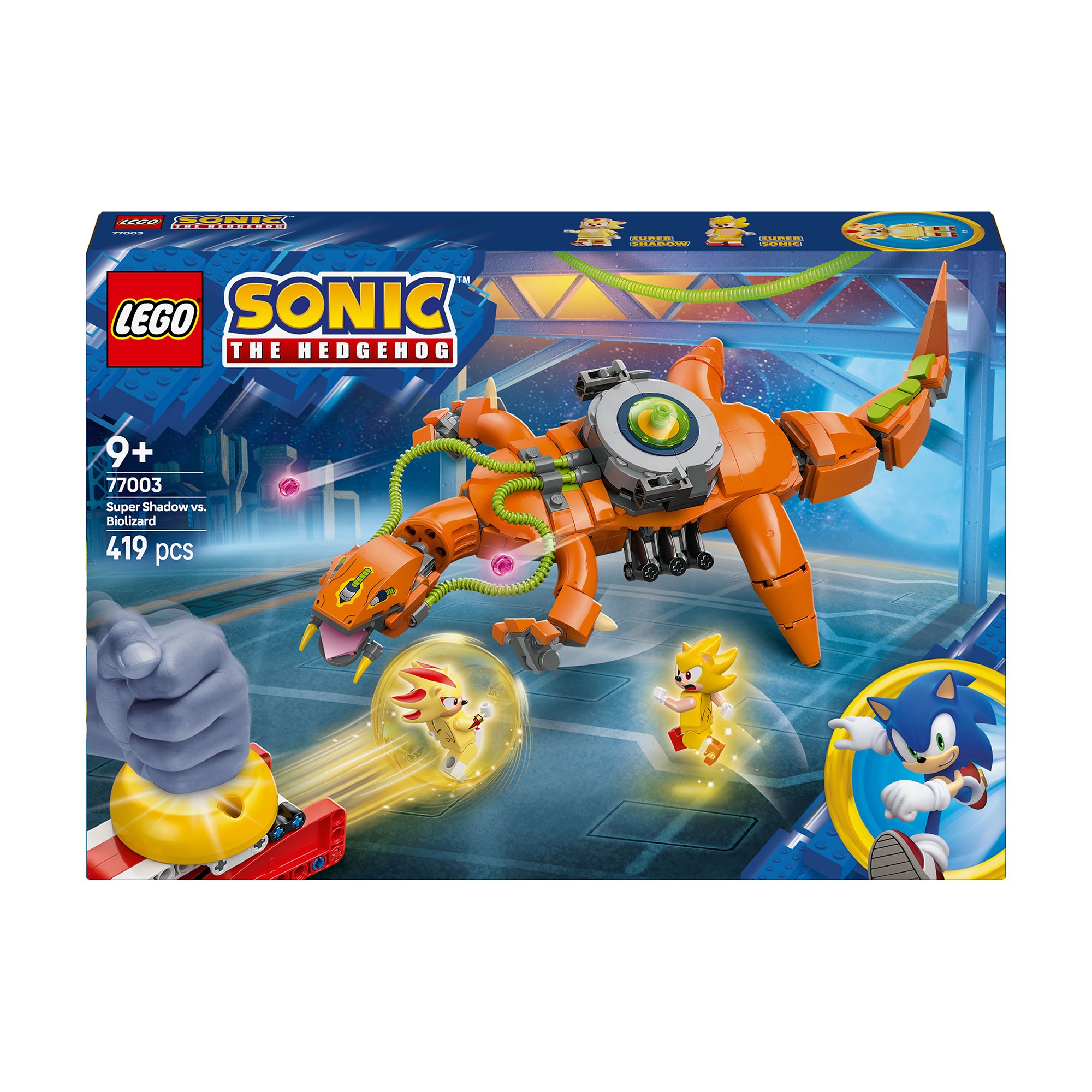 

Конструктор LEGO Sonic The Hedgehog Super Shadow vs. Biolizard, 419 деталей, від 9 років (77003)