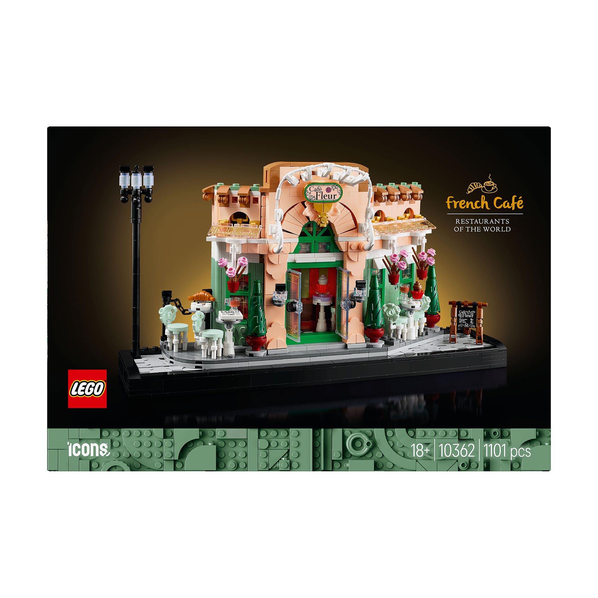 

Конструктор LEGO Icons Французька кав'ярня, 1101 деталь, від 18 років (10362)