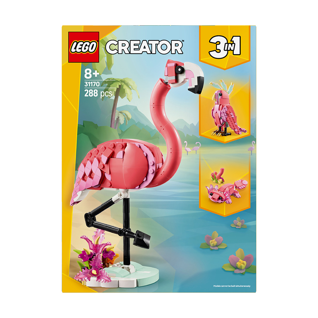 

Конструктор LEGO Creator Дикі тварини: рожевий фламінго, 288 деталей, від 8 років (31170)