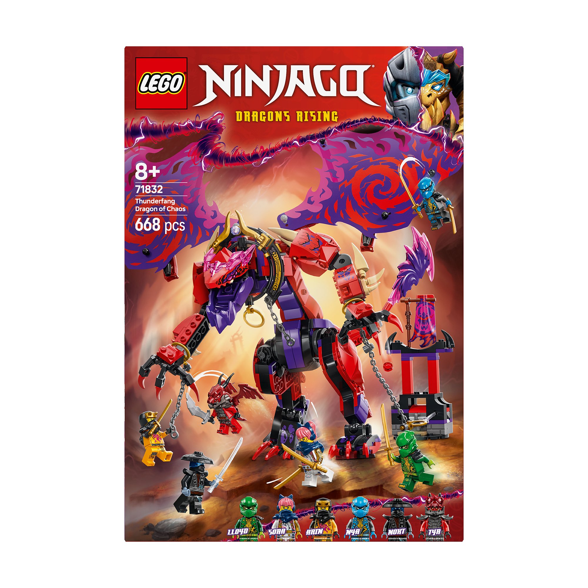 

Конструктор LEGO Ninjago Громовержець Дракон Хаосу, 668 деталей, від 8 років (71832)