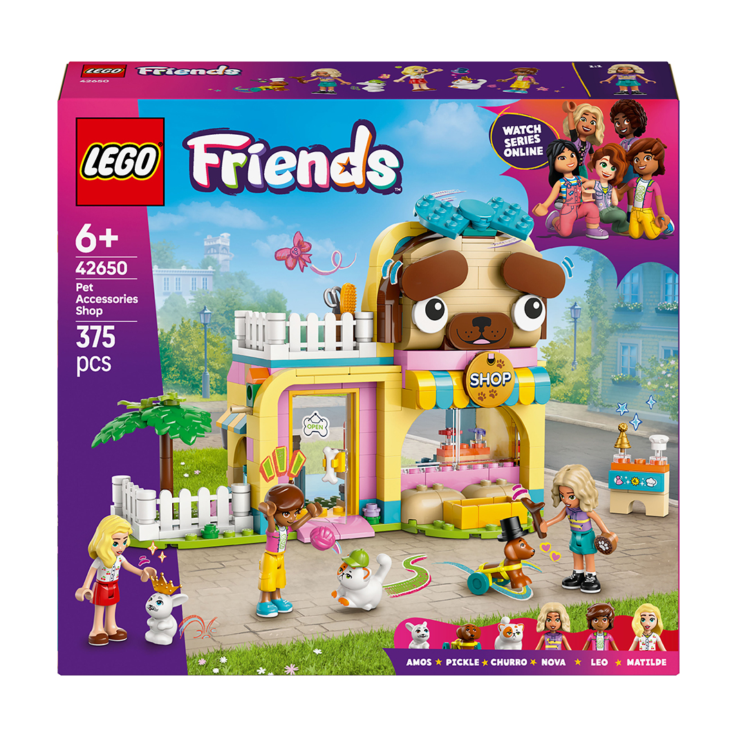 

Конструктор LEGO Friends Магазин аксесуарів для домашніх улюбленців, 375 деталей, від 6 років (42650)