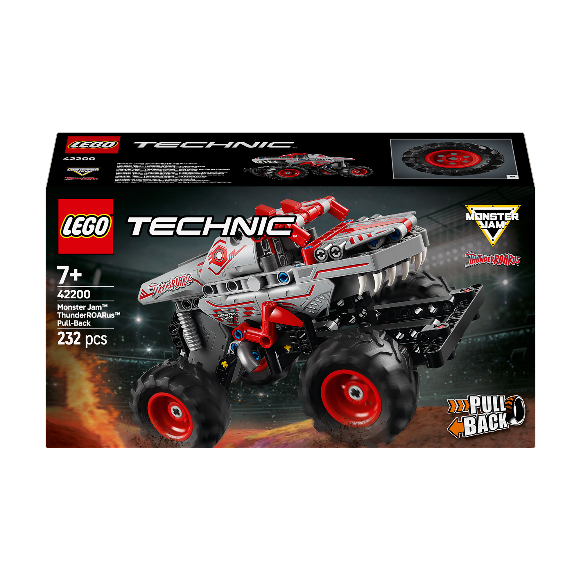 

Конструктор LEGO Technic Monster Jam ThunderROARus з інерційним двигуном, 232 деталі, від 7 років (42200)