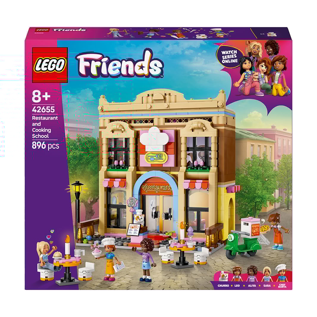 

Конструктор LEGO Friends Ресторан та кулінарна школа, 896 деталей, від 8 років (42655)