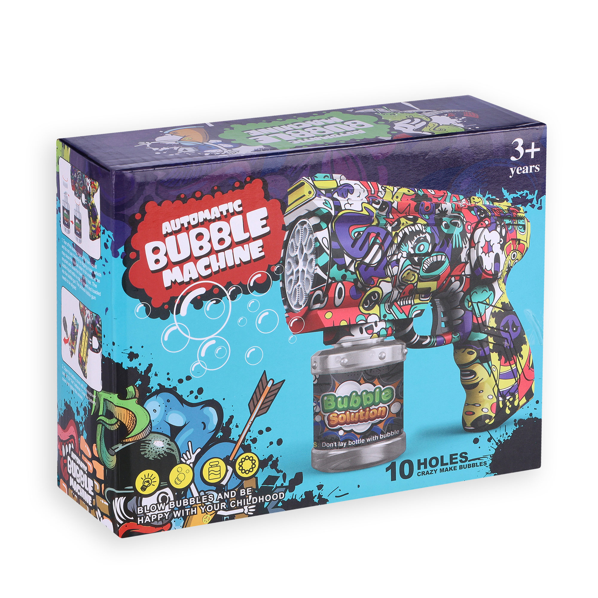 

Пістолет для мильних бульбашок NAN JUN TOYS Графіті, від 3 років, 16.5*6*14.5 см