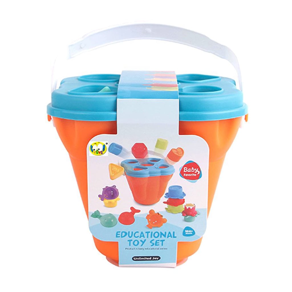 

Розвивальна іграшка-сортер FENG LING SIX ONE EIGHT з набором для гри у воді, від 18 місяців, 17.8*17*15.8 см, 16 предметів