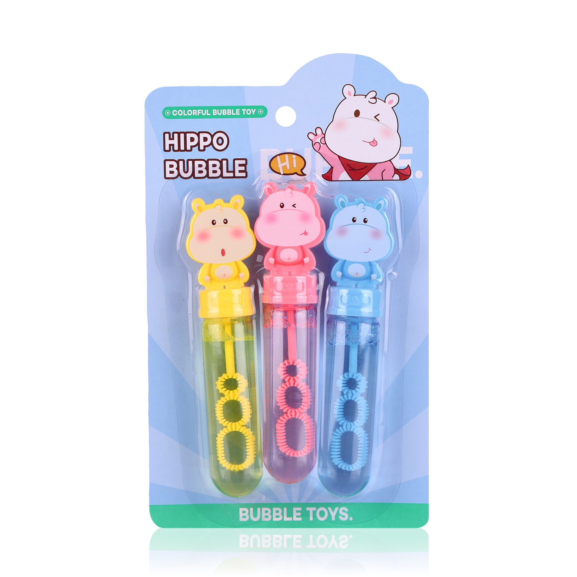 

Набір мильних бульбашок LX Бегемотик, від 3 років, 3 шт