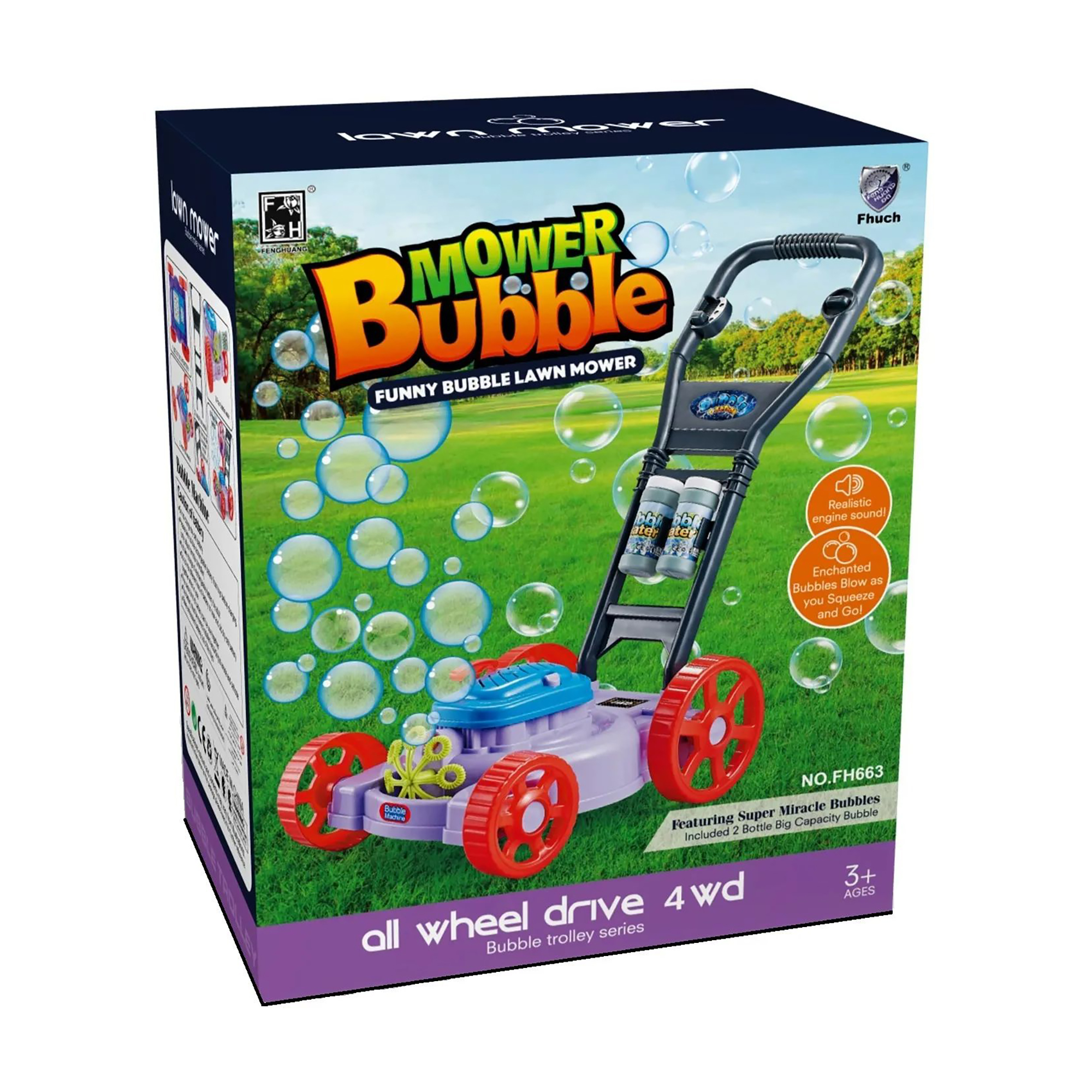 

Машина для мильних бульбашок FH R Каталка-газонокосарка, від 3 років, 32*23*47 см