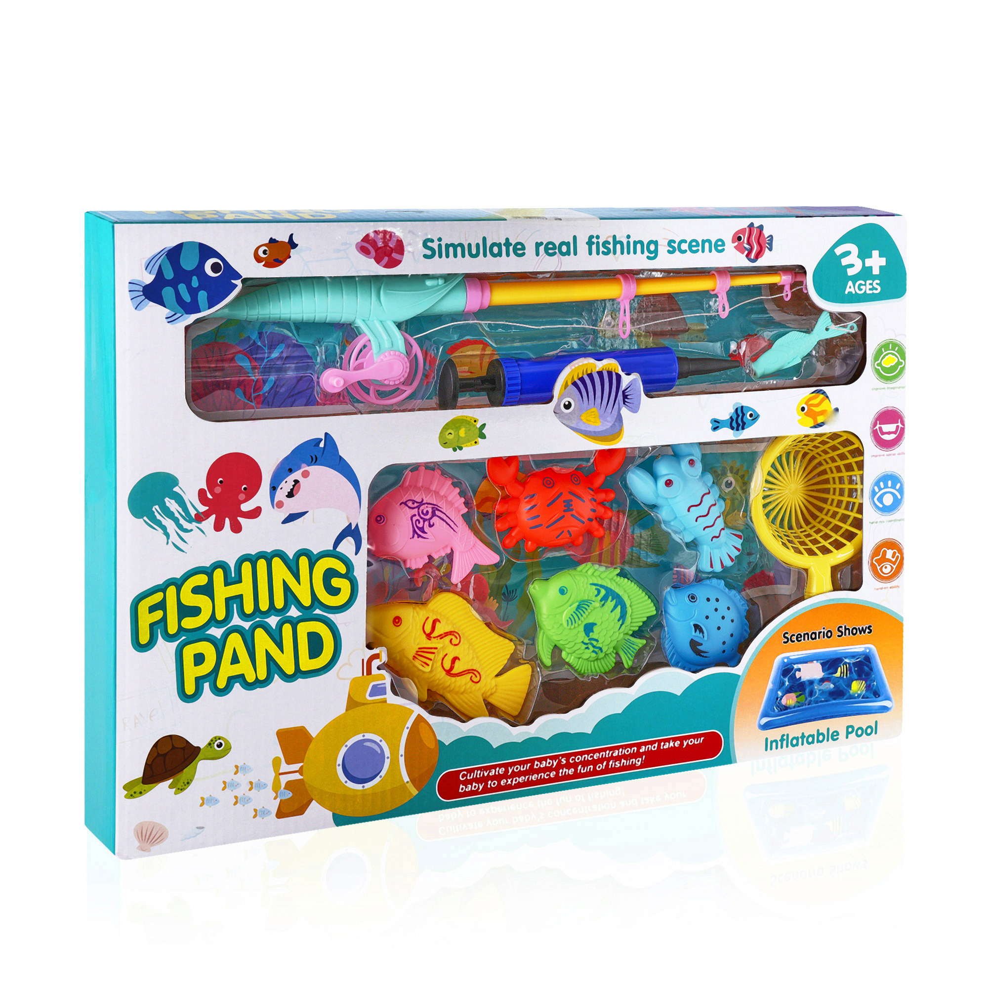 

Магнітна розважальна гра Babik Рибалка з басейном, 43*5*30 см