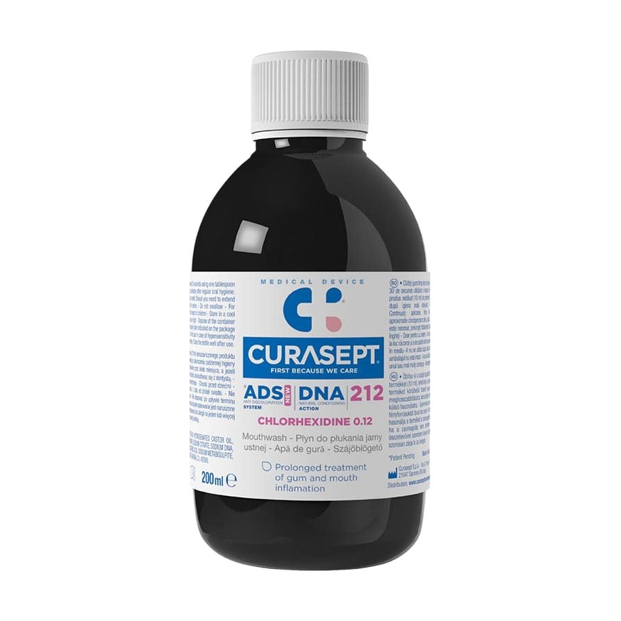 

Ополіскувач для ротової порожнини Curasept ADS DNA 212 Chlorhexidine 0.12 Mouthwash Oral Solution, 200 мл