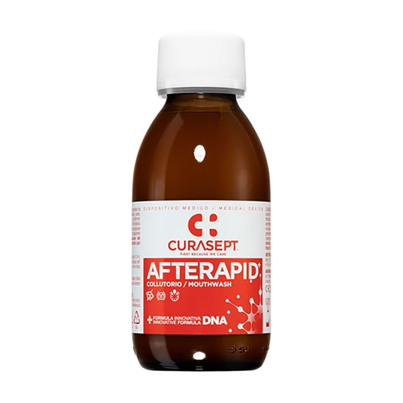 

Ополіскувач для ротової порожнини Curasept Afterapid Mouthwash при виразках та невеликих ранках, 125 мл