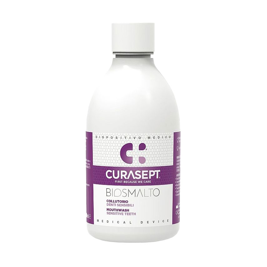 

Уцінка! Ополіскувач для ротової порожнини Curasept Biosmalto Sensitive Teeth Mouthwash, 300 мл