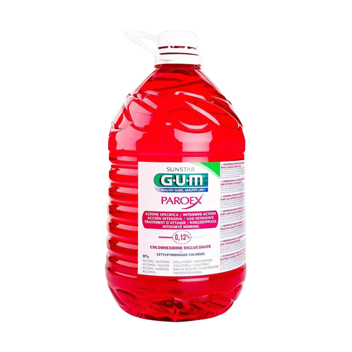 

Ополіскувач для ротової порожнини GUM Paroex Mouthwash з хлоргексидином 0.12%, 5 л