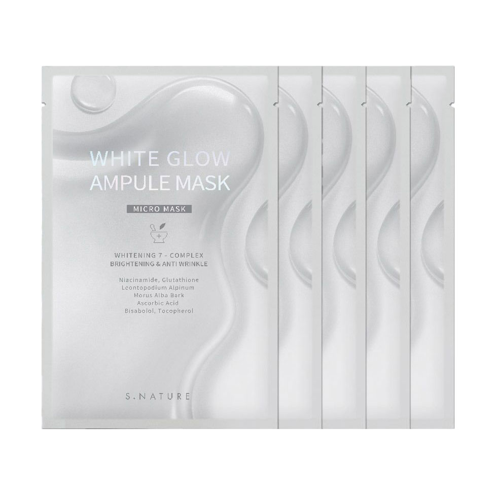 

Тканинна маска для обличчя S.Nature White Glow Ampule Mask, 5*25 мл
