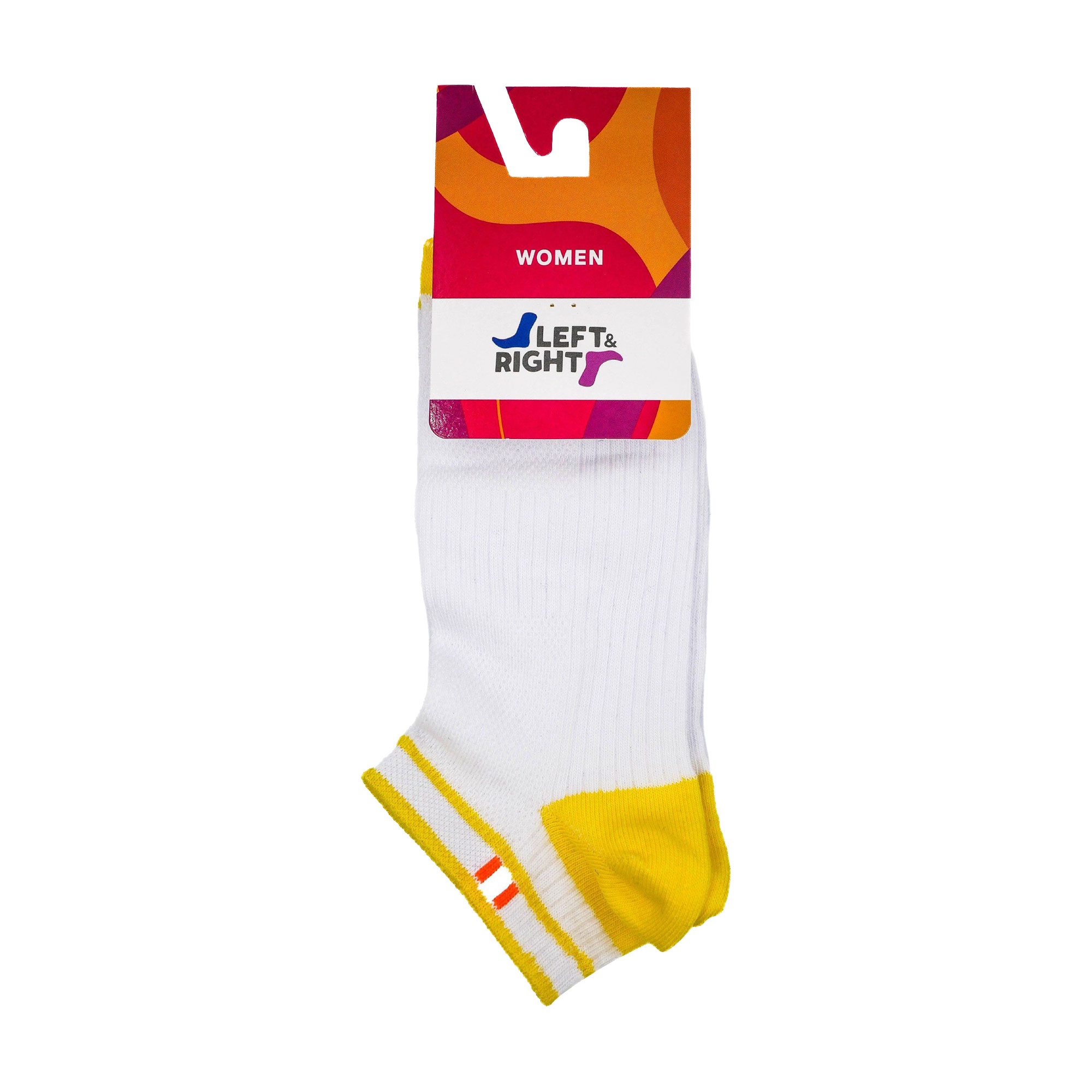 

Шкарпетки жіночі Лівий&Правий 120 короткі, 03 біло-жовті, розмір 36-38