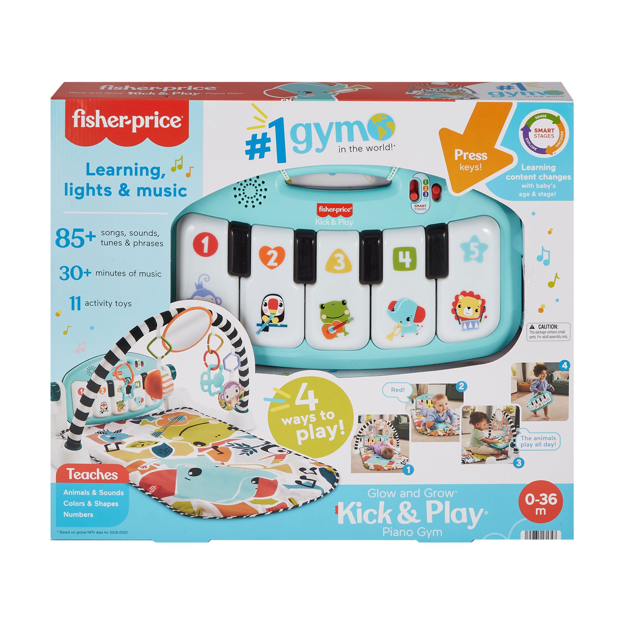 

Розвивальний килимок-ігровий центр Fisher-Price Натискай та грай, від народження, 52*45*8 см (HWY58)