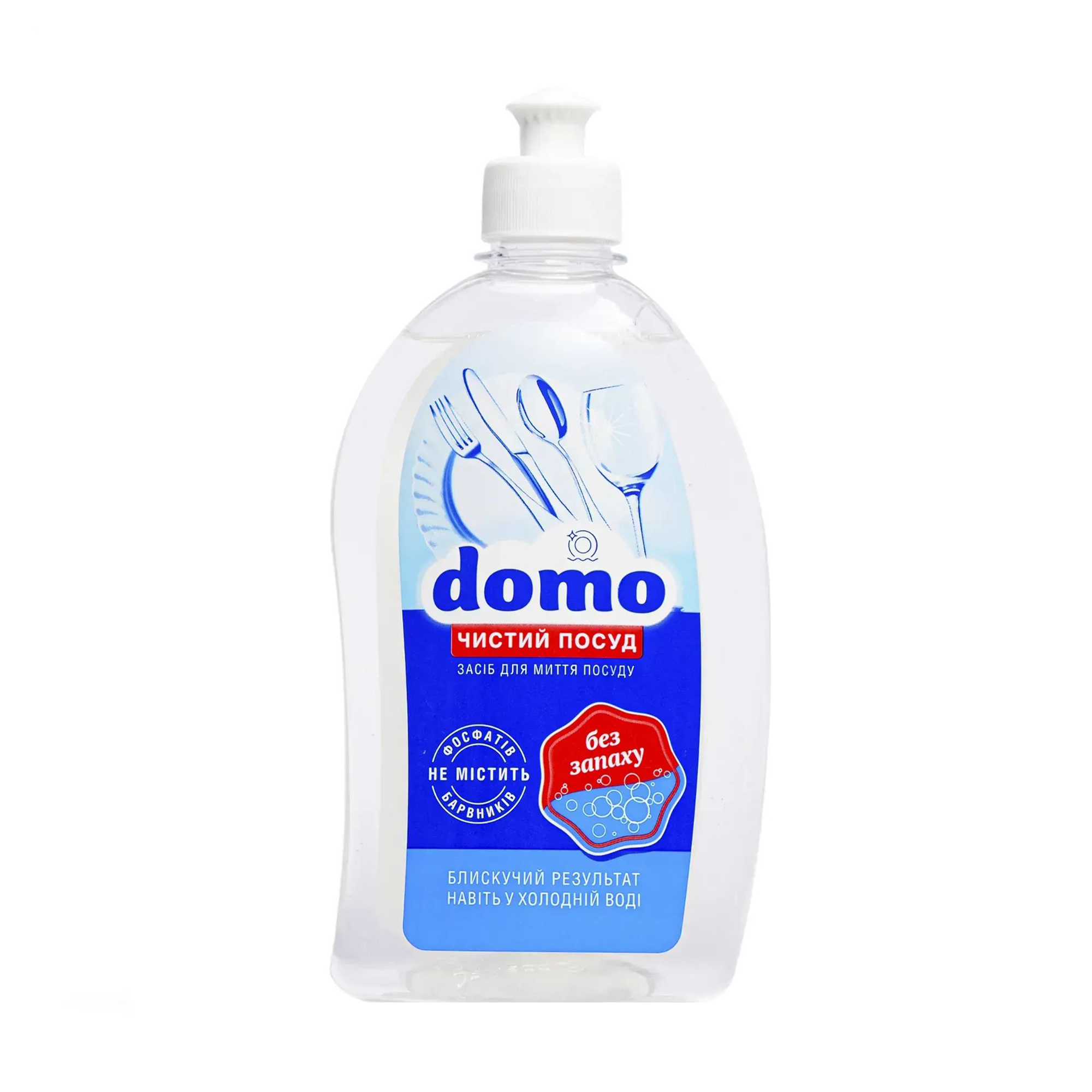 

Засiб для миття посуду domo Чистий посуд, без запаху, 500 мл