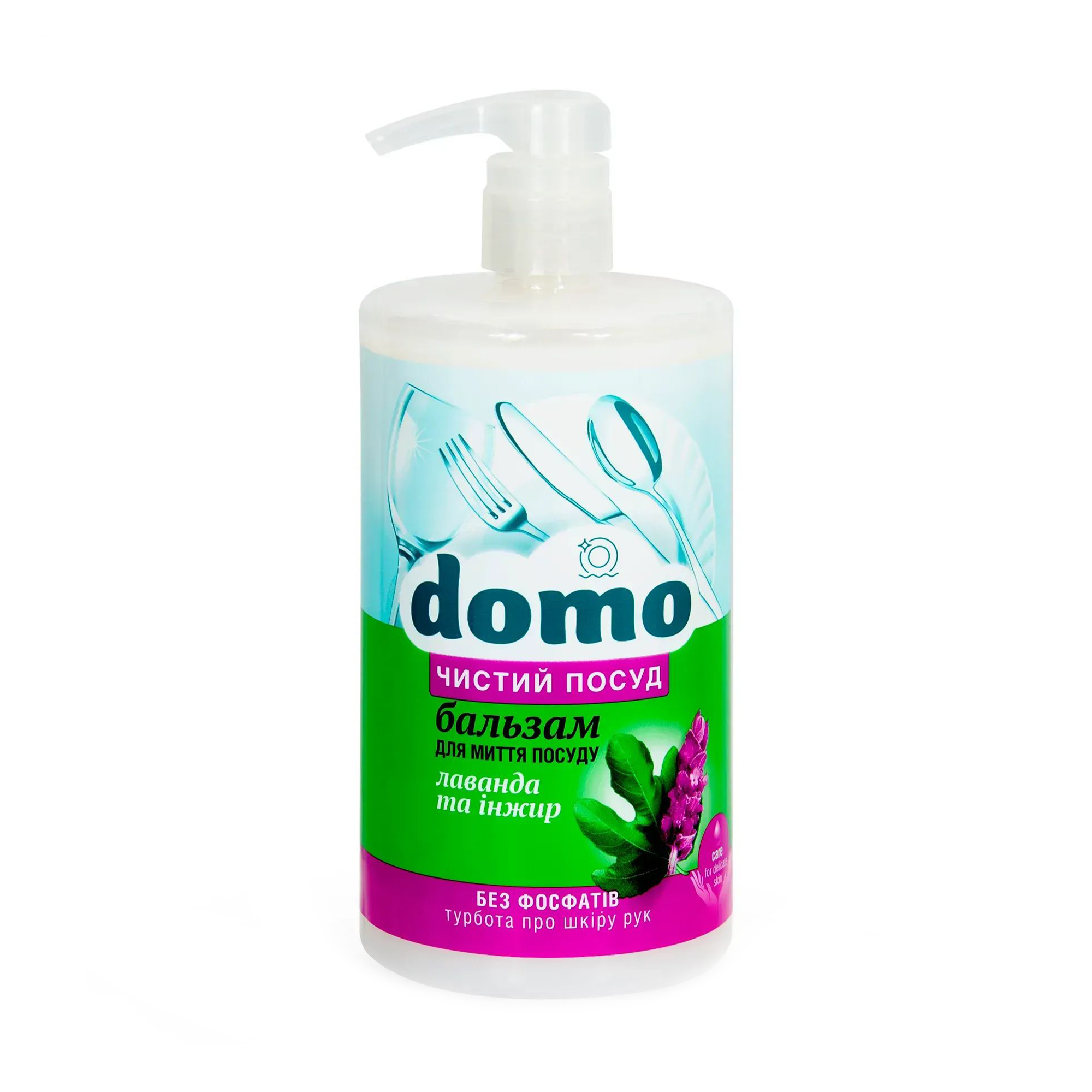 

Засiб для миття посуду domo Чистий посуд, з ароматом лаванди та інжиру, 950 мл