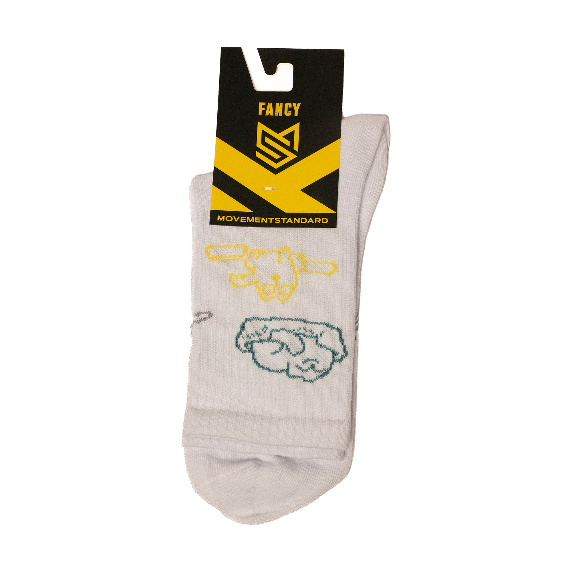

Шкарпетки унісекс MovementStandard Fancy M0303S Cats високі, 38 білі, розмір 38-41