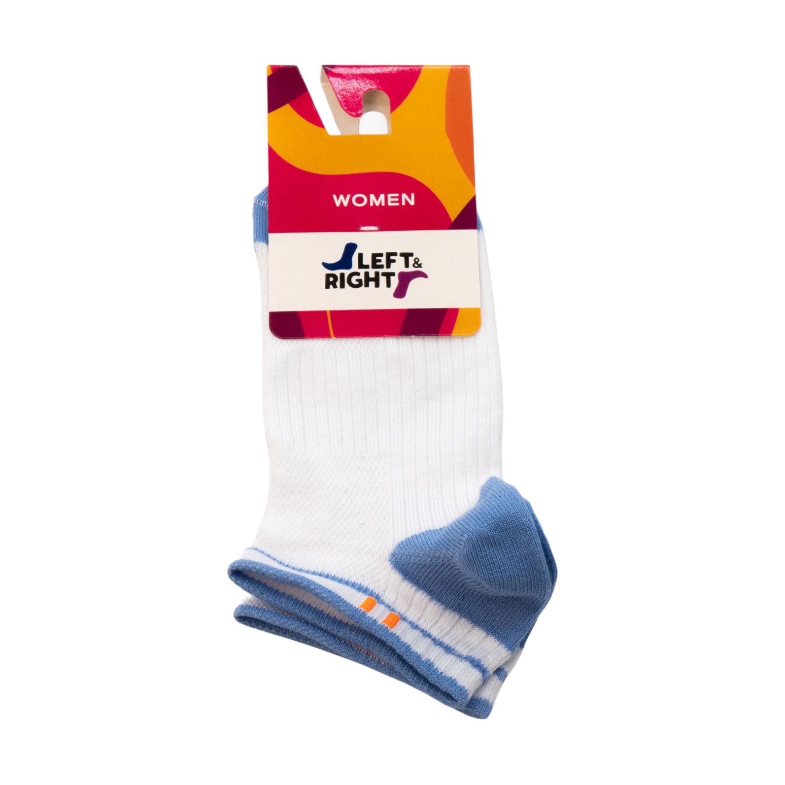 

Шкарпетки жіночі Лівий&Правий 120 короткі, 03 біло-блакитні, розмір 36-38