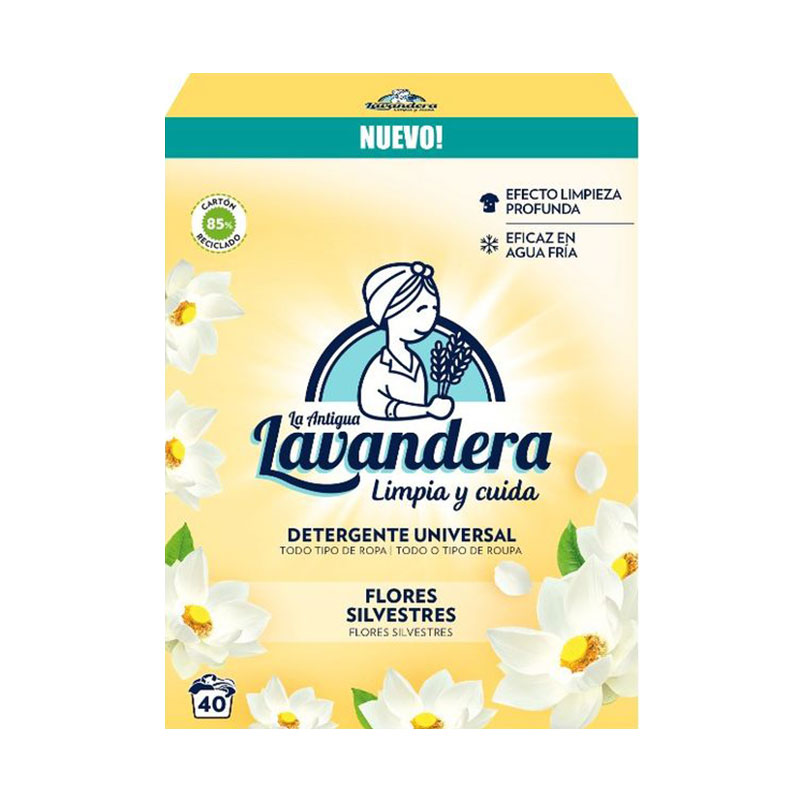 

Уцінка! Пральний порошок La Antigua Lavandera Universal Білі квіти, 40 циклів прання, 2.2 кг