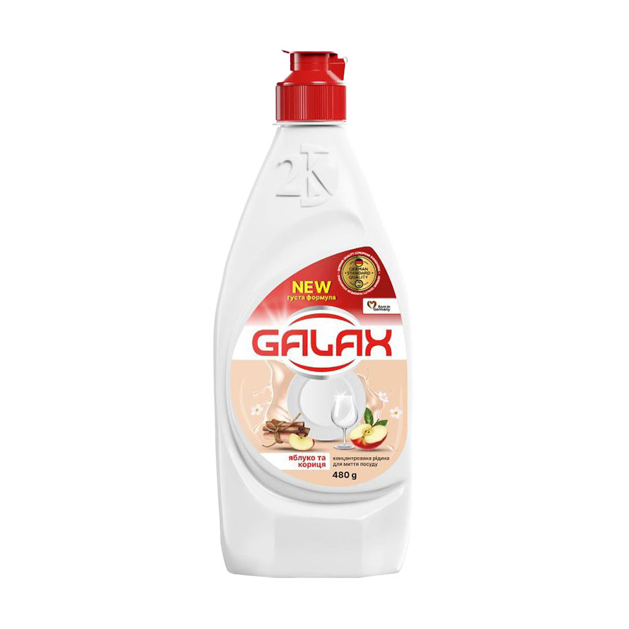 

Концентрована рідина для миття посуду Galax Яблуко та кориця, 480 г
