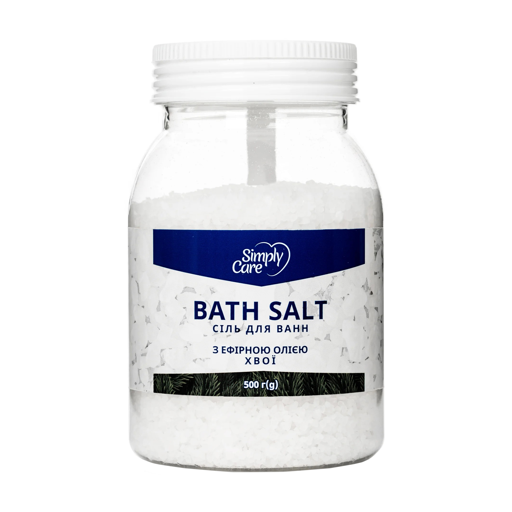 

Морська сіль для ванн Simply Care Bath Salt з ефірною олією хвої, 500 г