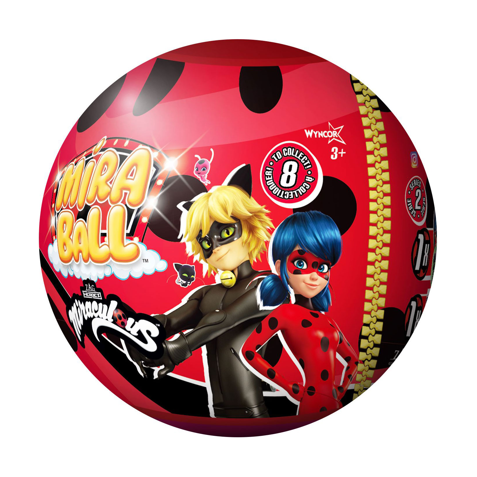 

М'яка іграшка-сюрприз Miraball Miraculous у кулі, з аксесуарами, від 3 років, 7*7*7 см (M14112)