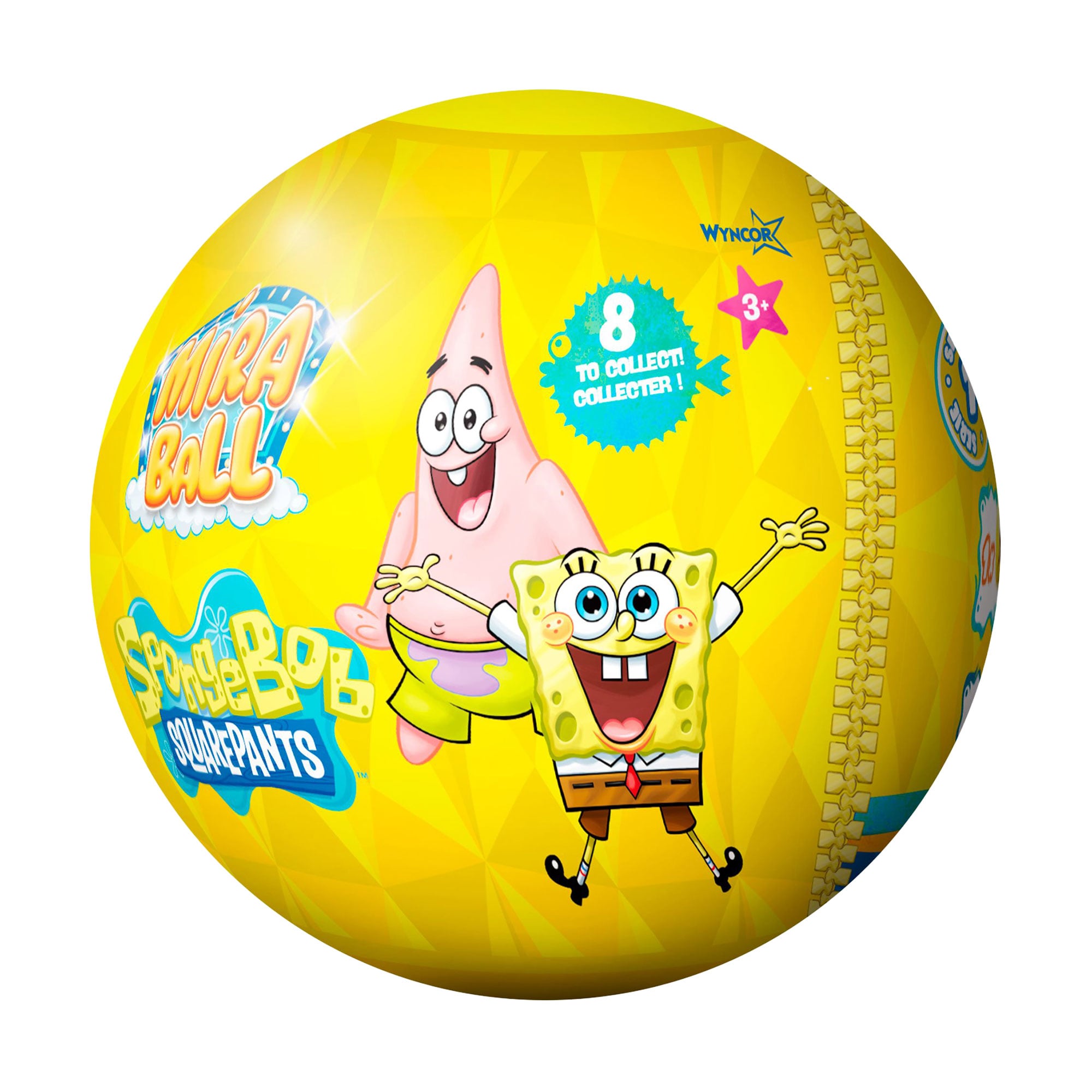 

М'яка іграшка-сюрприз Miraball SpongeBob у кулі, з аксесуарами, від 3 років, 7*7*7 см (M14119)