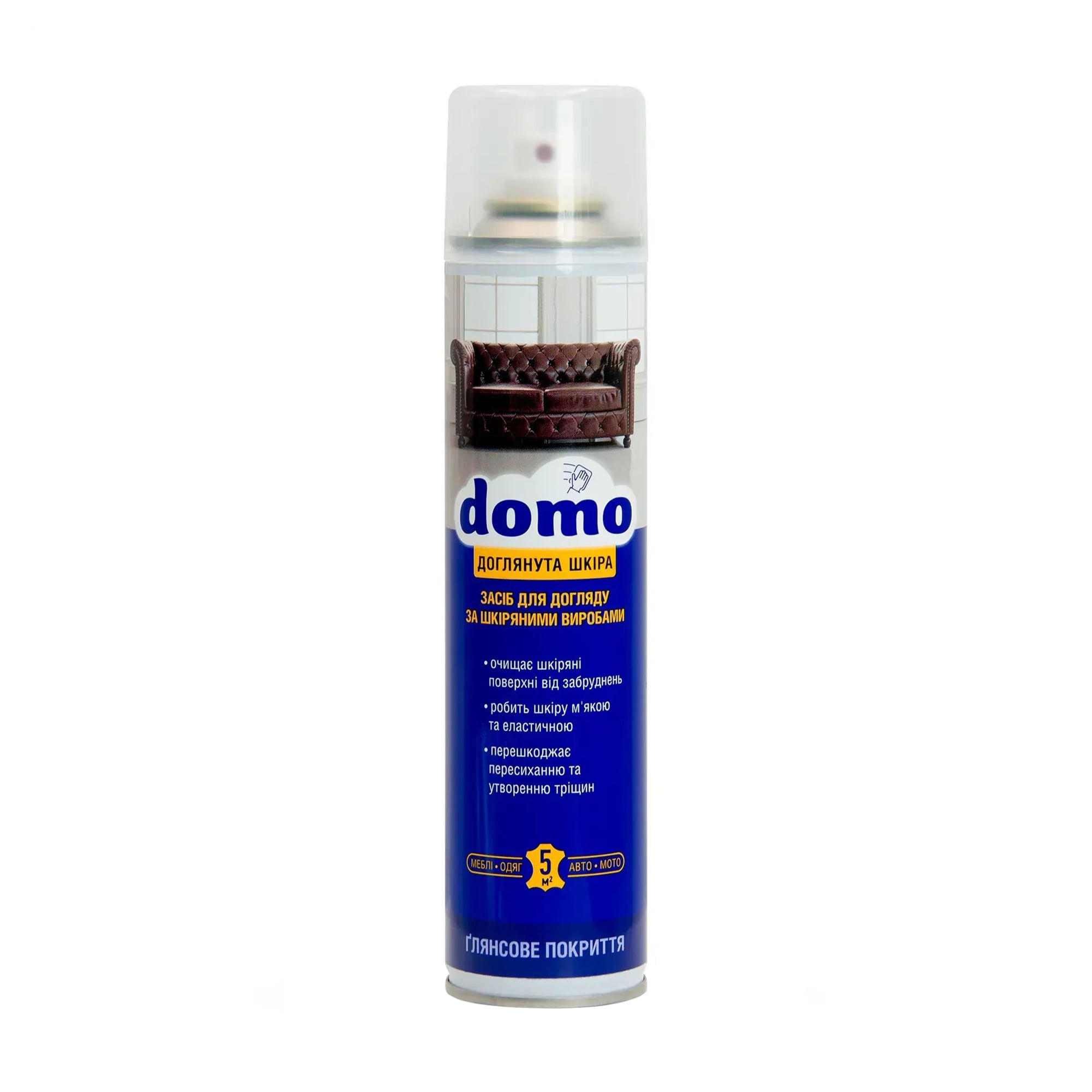 

Уцінка! Засіб для догляду за шкіряними виробами domo Доглянута шкіра, глянсове покриття, 320 мл