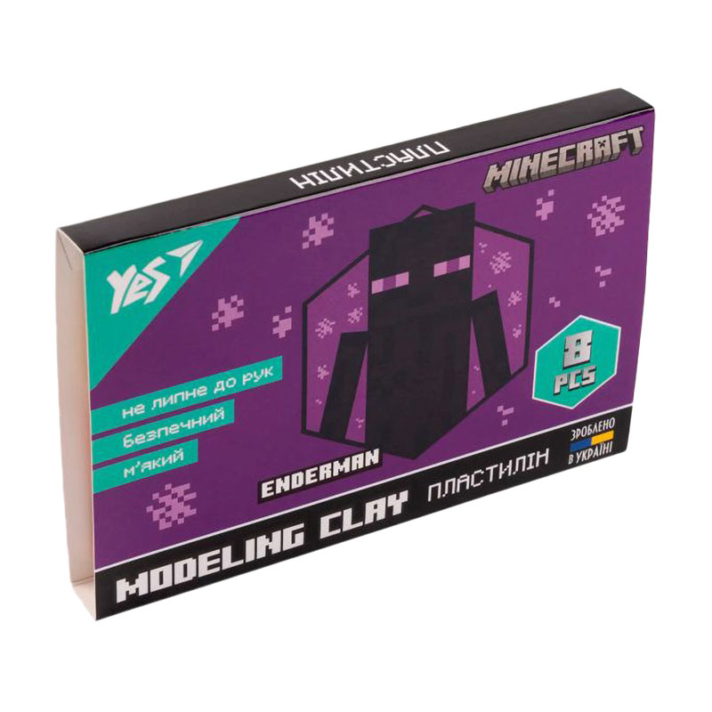 

Пластилін YES Minecraft 8 кольорів, 160 г (540634)
