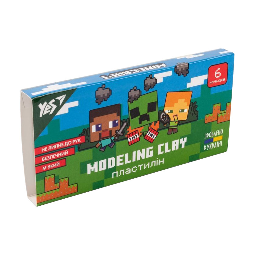 

Пластилін YES Minecraft 6 кольорів, 120 г (540628)