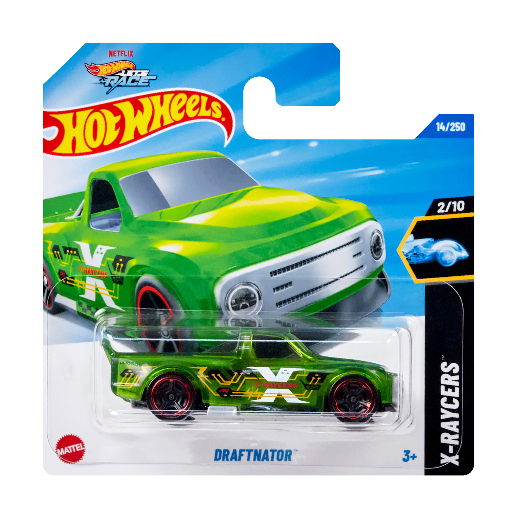

Базовий автомобіль Hot Wheels Draftnator, зелений з білим, від 3 років, 11*3.5*11 см (5785)