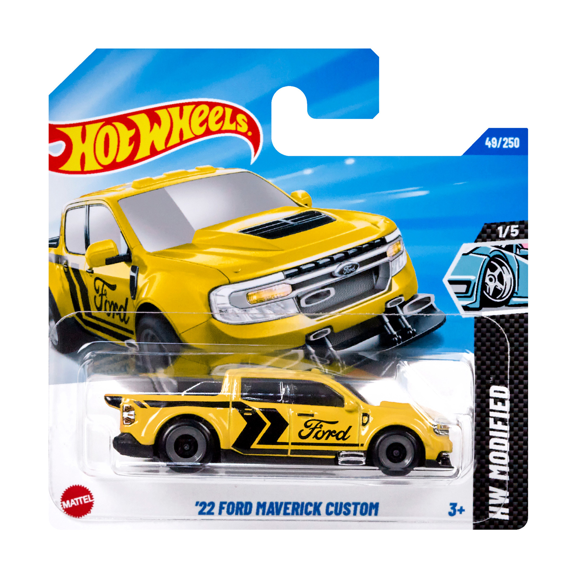 

Базовий автомобіль Hot Wheels 22 Ford Maverick Custom, жовтий з чорним, від 3 років, 11*3.5*11 см (5785)