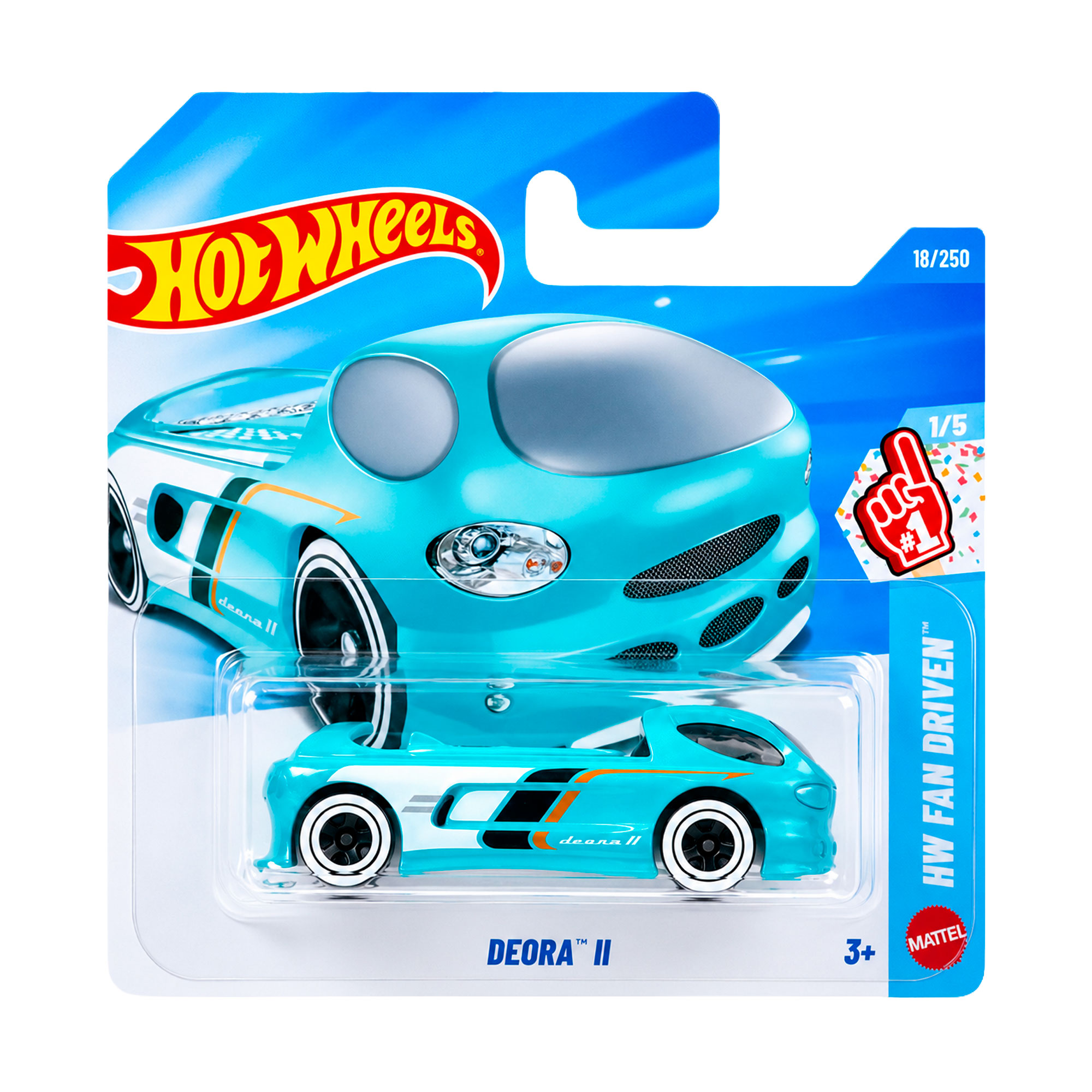 

Базовий автомобіль Hot Wheels Deora II, блакитний, від 3 років, 11*3.5*11 см (5785)