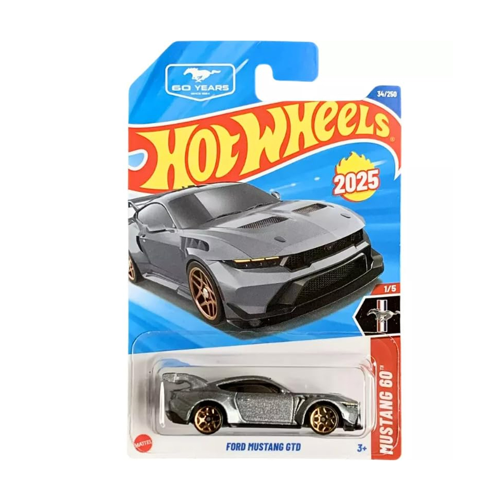 

Базовий автомобіль Hot Wheels Ford Mustang Gtd, срібний, від 3 років, 11*3.5*11 см (5785)