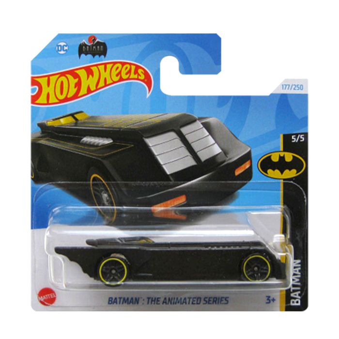 

Базовий автомобіль Hot Wheels Batman The Animated Series, чорний з жовтими смугами, від 3 років, 11*3.5*11 см (5785)