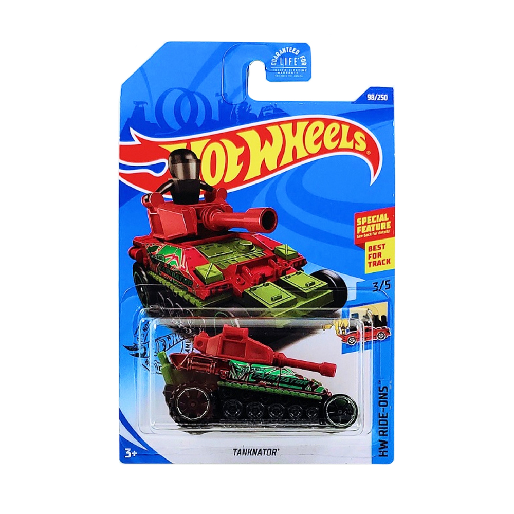 

Базовий автомобіль Hot Wheels Tanknator, зелений з червоним, від 3 років, 11*3.5*11 см (5785)
