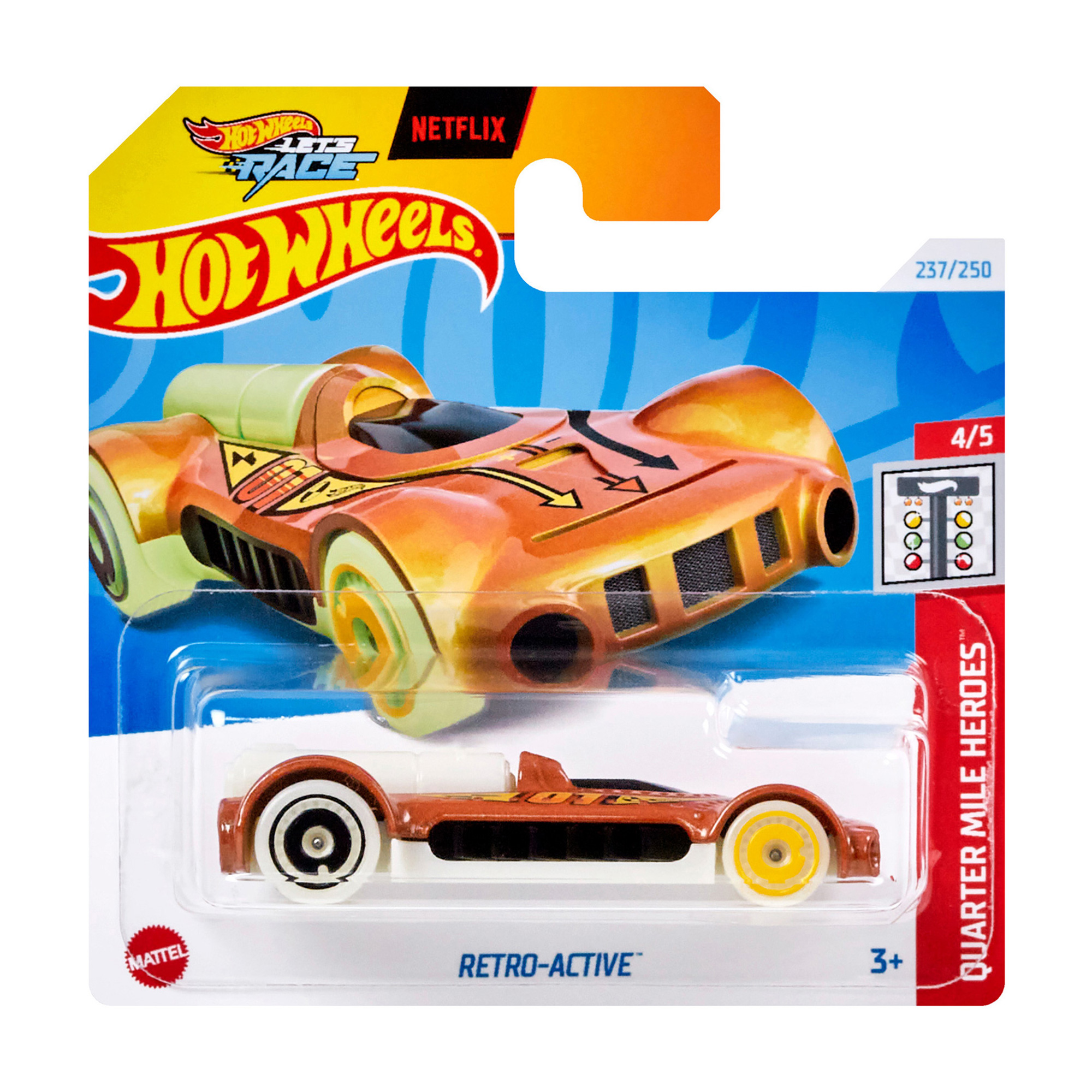 

Базовий автомобіль Hot Wheels Retro Active, помаранчевий з прозорим дашком, від 3 років, 11*3.5*11 см (5785)