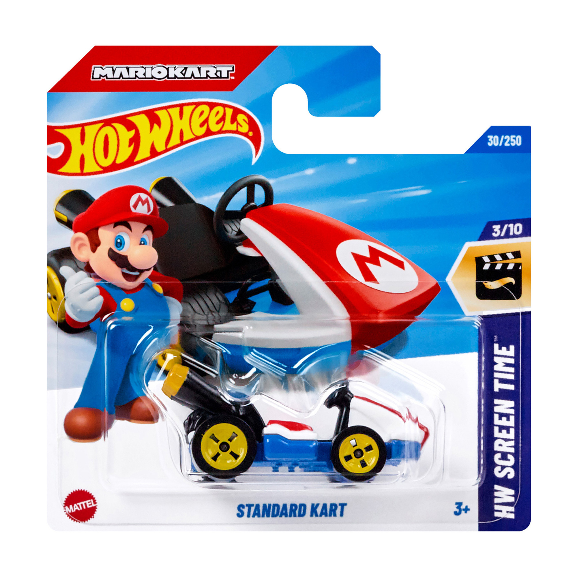 

Базовий автомобіль Hot Wheels Standart Kart, білий з червоним та синім, від 3 років, 11*3.5*11 см (5785)