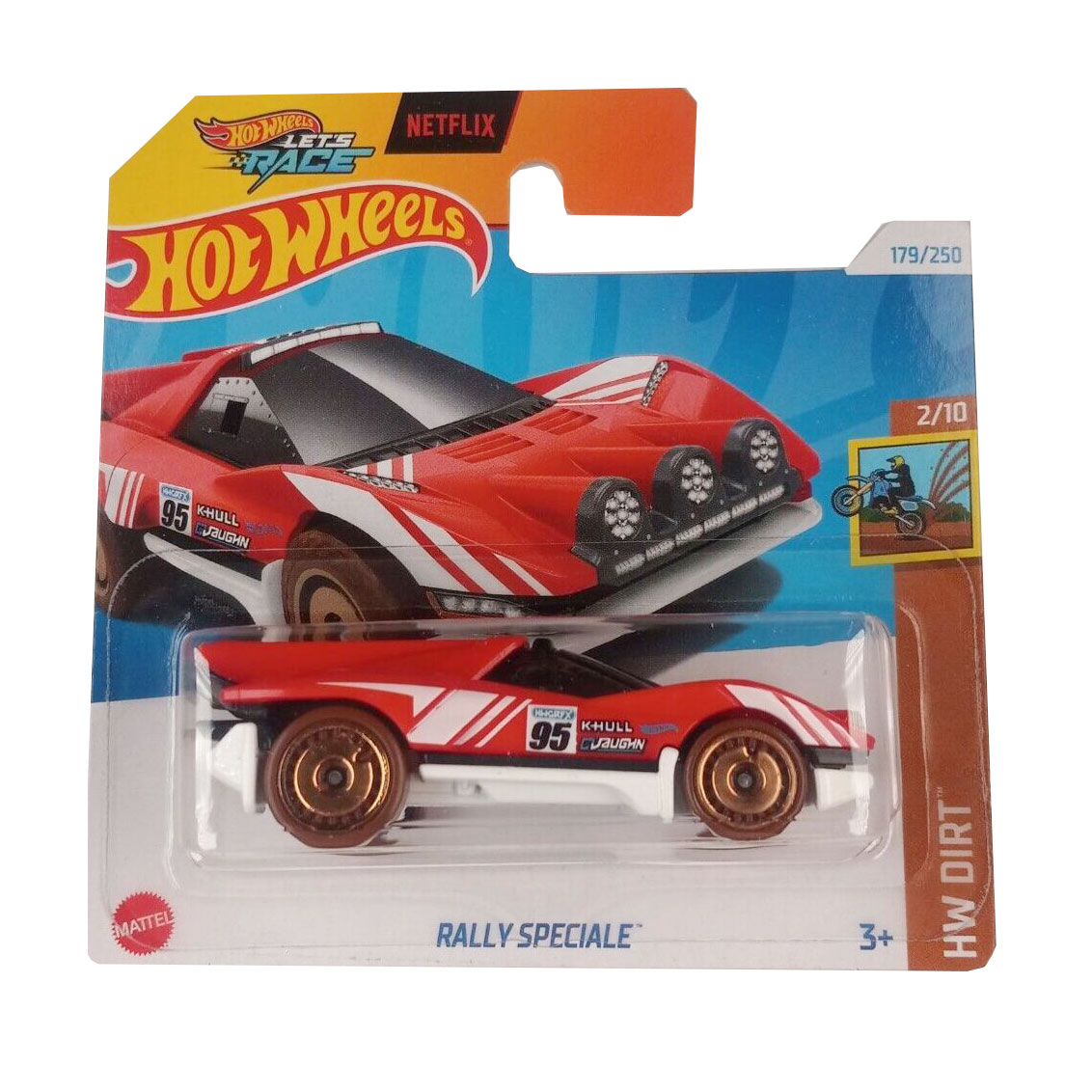 

Базовий автомобіль Hot Wheels Rally Speciale, червоний з білим малюнком, від 3 років, 11*3.5*11 см (5785)