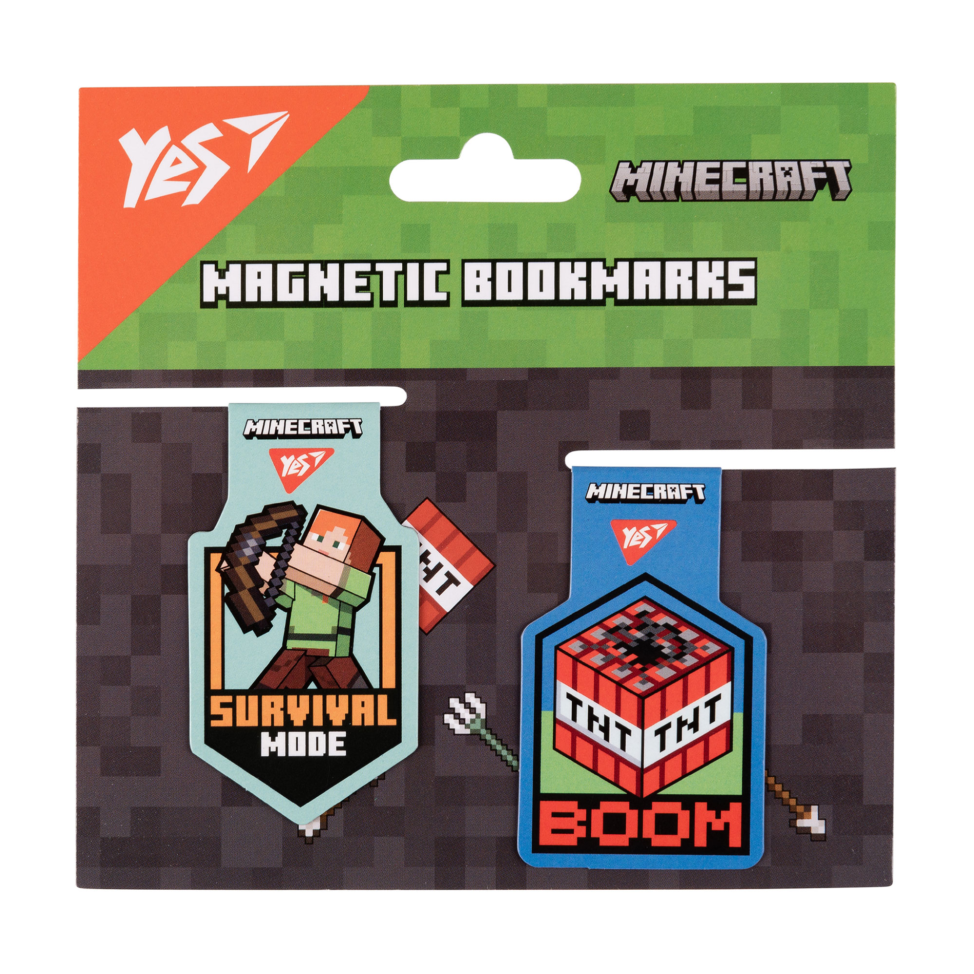 

Набір магнітних закладок YES Minecraft Steve, 2 шт (708103)